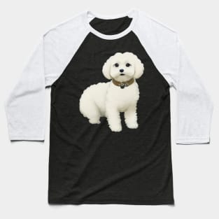 Cutie Maltipoo Puppy Fluffy Dog Maltese Poodle Lover Baseball T-Shirt